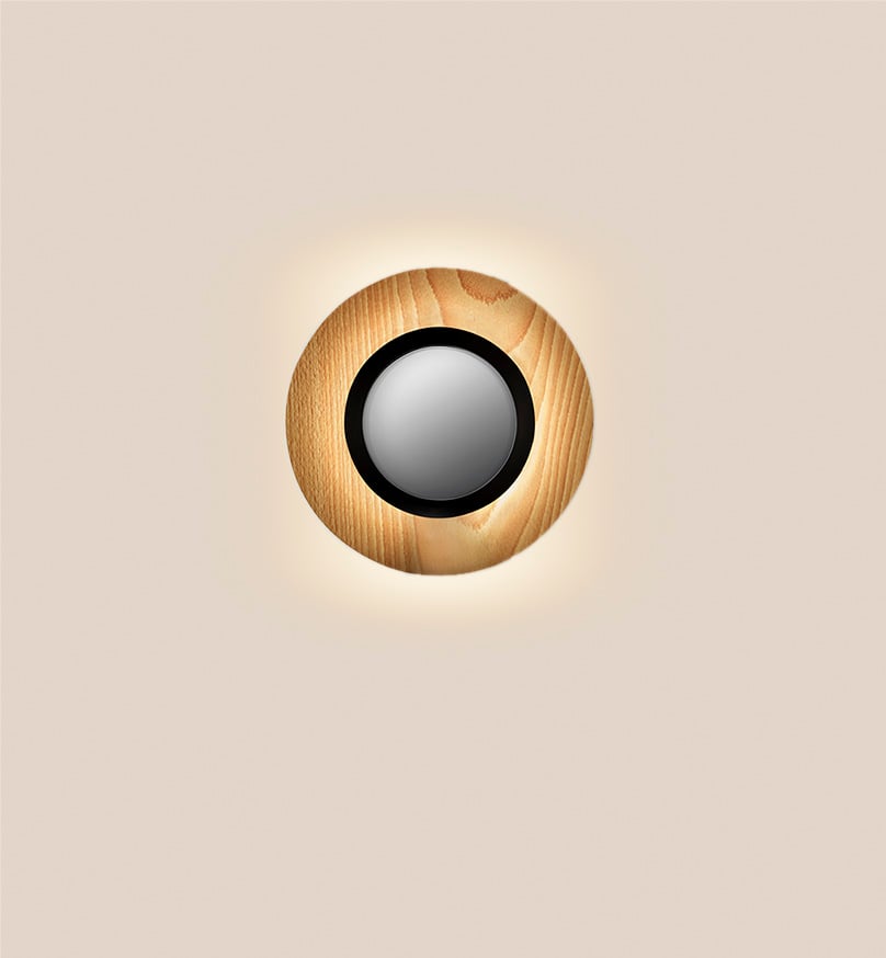 Lens Circular Wall Natural Beech - LZF Lamps on